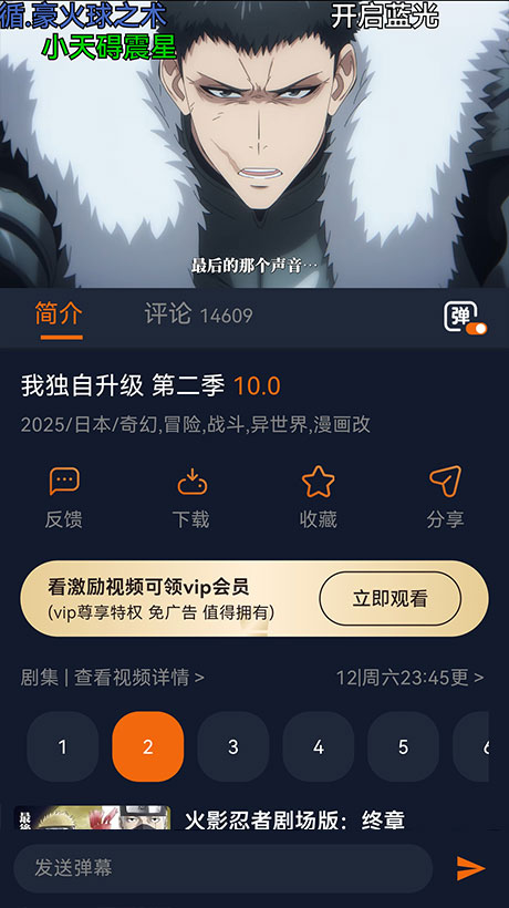 囧次元番剧详情与播放界面